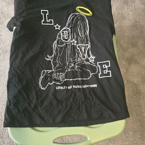 Black Graphic Kids Shirt